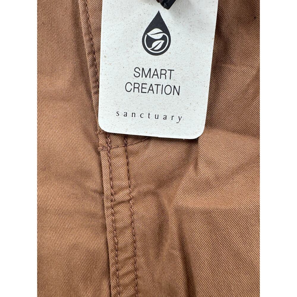 SANCTUARY Pants Size 29 NEW Reissue Cargo Pant Dark Khaki Brown Tan Straight Leg - Picture 4 of 7